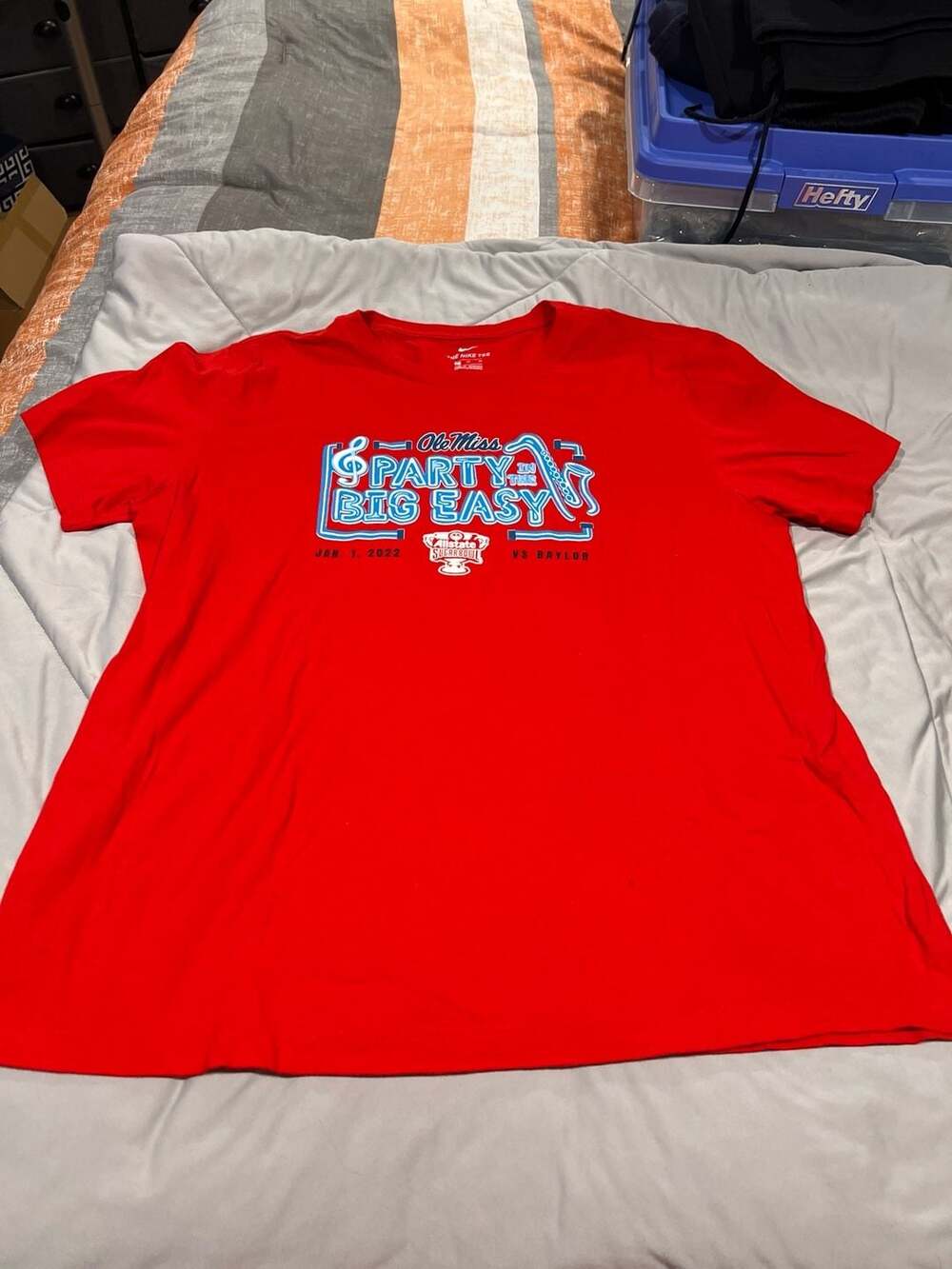 Nike Ole Miss Rebels 2022 Sugar Bowl Party In The Big Easy Graphic T-Shirt XL